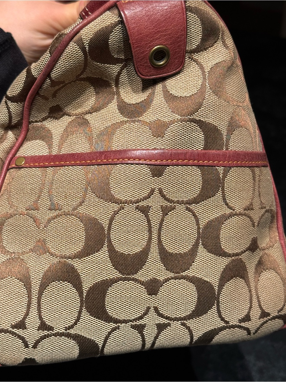 Rare Vintage 2004 Coach Special Edition Bleecker 7064 Satchel Suede Signature - Picture 4 of 10